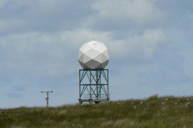 A weather radar station