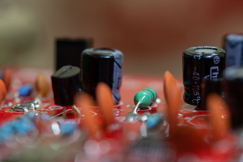 Capacitors on Circuit Board 